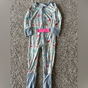 Preloved Bamboo Kids Sea Print One Piece Bamboo Pajama